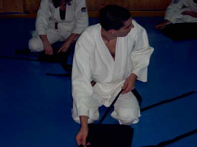 Borja doblando la hakama