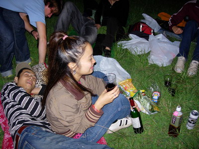 En la fiesta-botellon