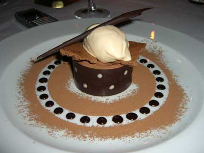 Postre de chocolate